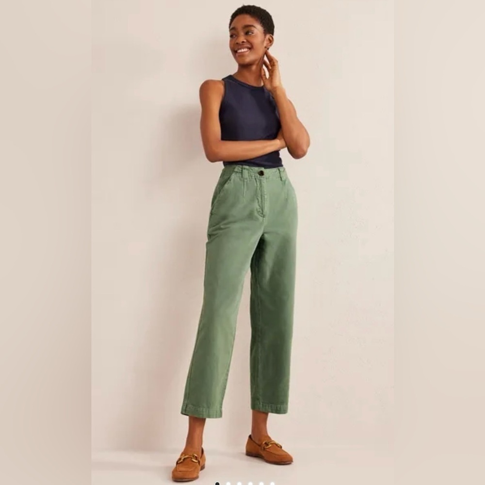 NWT Boden Casual Cotton Pants in Seaspray, size 10L.